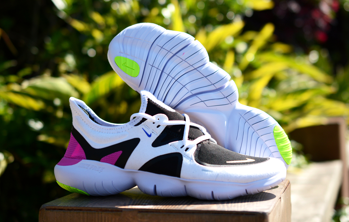 Women Nike Free RN 5.0 2019 White Black Purple Shoes - Click Image to Close